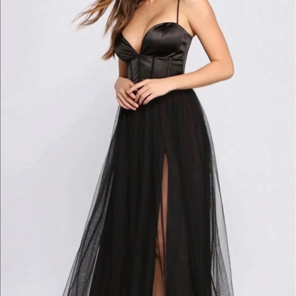 Windsor Black Tulle Corset Gown